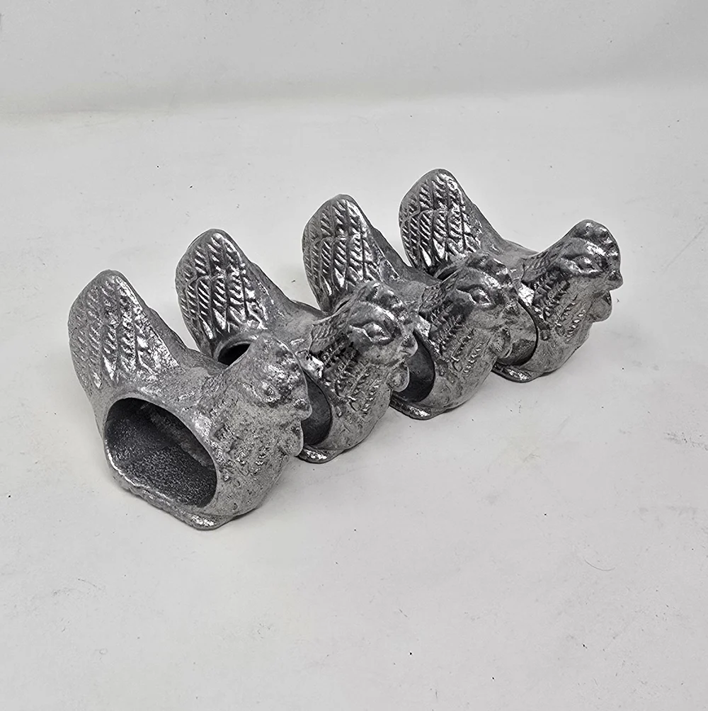 Vtg‎ chicken rooster napkin rings set of 4 french country cottagecore farmhouse